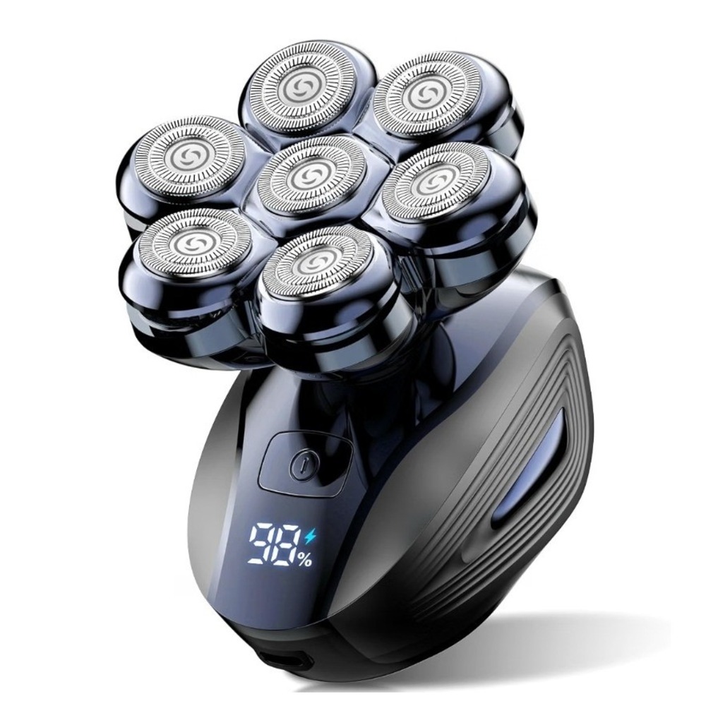 Cyruzi 7D Floating Head Shaver MS-689 Electric Razor for Bald Men Waterproof LED